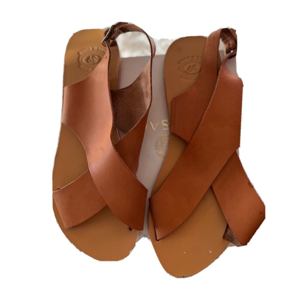 Leatheropolis Shoes - Made in Greece Chunky Leather Sandals Size 9
